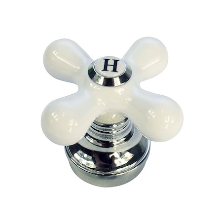 Thrifco Plumbing Porcelain Cross-Arm Faucet Handle, Price Pfister, Base and Hot 9400007